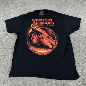 Dungeons & Dragons Shirt Mens XL Black Honor Among Thieves Dragon Graphic Tee